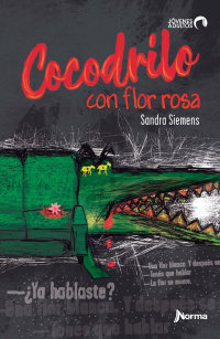 Portada Cocodrilo con flor rosa